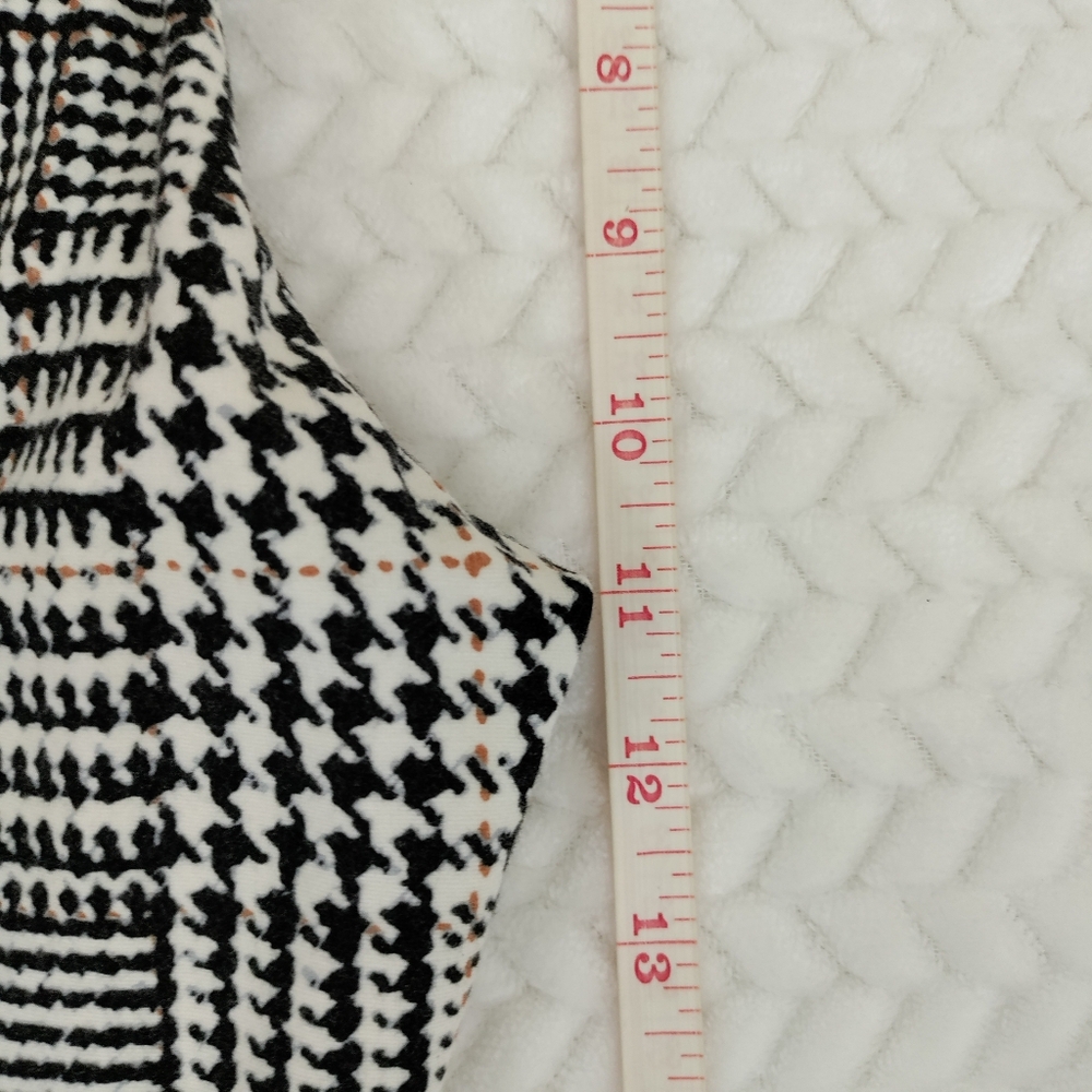 J.Mclaughlin Houndstooth Black Brown Size 10 Knit Stretch Women's Legging Pants - Picture 12 of 13